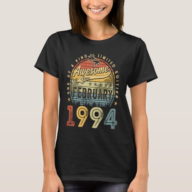 Camiseta 29° cumpleaños increíble desde febrero de 1994 29  (Anverso)
