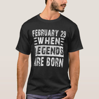 Camiseta 29 de febrero Cumpleaños de Hombres Mujeres Año bi