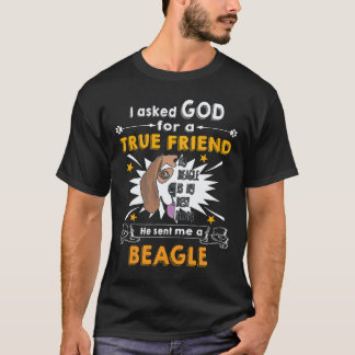Camiseta 29 Le preguntó a Dios - Verdadero amigo - Un Beagl