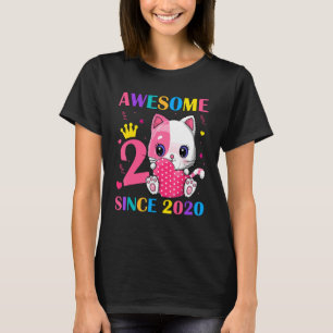 Camiseta 2.ª Chica de cumpleaños de dos años de edad asombr