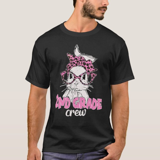 Camiseta 2.ª Cristal Leopard Glasses Bunny Face Easter M (Anverso)