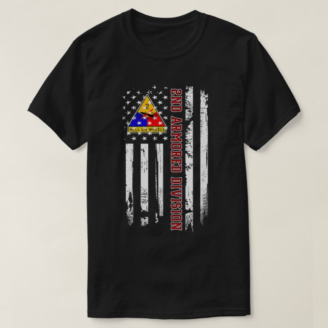 Camiseta 2.ª División Armada Bandera Estadounidense Día de  (Diseño del anverso)
