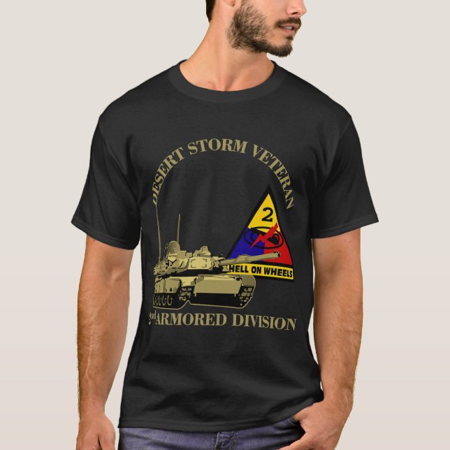 Camiseta 2.ª División Armada Tormenta del Desierto Veterano (Anverso)