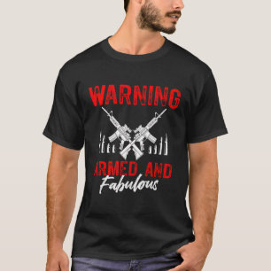 Camiseta 2.ª Enmienda Graciosa Chica Gun Lover Ammo Bullets