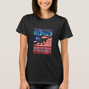 Camiseta 2.ª Enmienda Hombres Pro Gun Ar15 Bandera American
