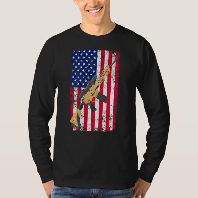 Camiseta 2.ª Enmienda Sobre La Bandera Estadounidense Usa R (Anverso)