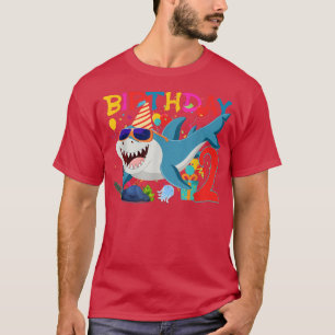 Camiseta 2.ª Familia De Cumpleaños Tiburones Niños Dos
