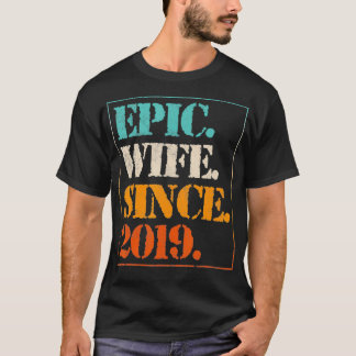 Camiseta 2.º aniversario Boda 2 años de épica esposa desde
