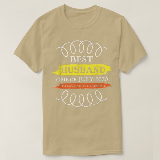 Camiseta 2.º aniversario Boda mejor esposo desde el 20 de j (Diseño del anverso)