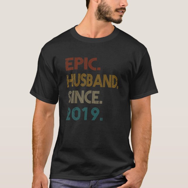 Camiseta 2.º Aniversario De Boda Le Regale - Esposo Epic Si (Anverso)