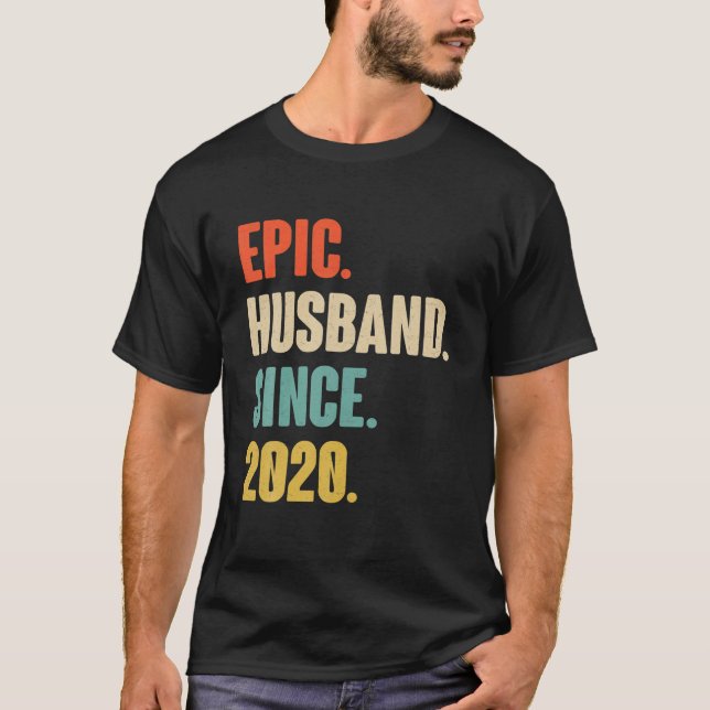 Camiseta 2.º Aniversario De Boda Para Él Esposo Epic S (Anverso)