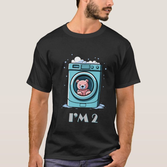 Camiseta 2.º Aniversario Niño Soy 2 Lavadora De Año Nuevo T (Anverso)