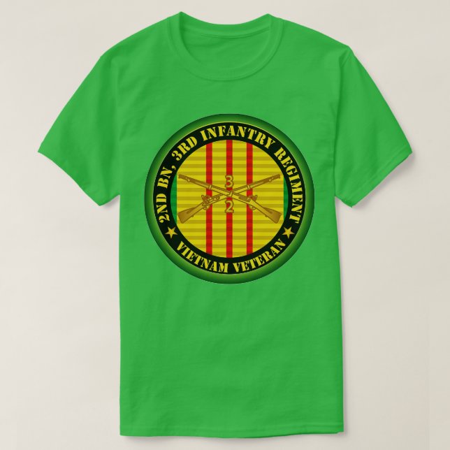 Camiseta 2.º Bn 3º Regimiento de Infantería Veterano Vietna (Diseño del anverso)