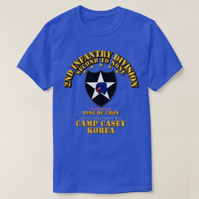 Camiseta 2.º Campo De Infantería Div Casey Korea Tong Du Ch (Diseño del anverso)