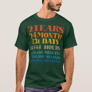 Camiseta 2.º cumpleaños 2 años de ser un lindo cumpleaños d