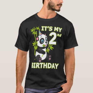 Camiseta 2.º cumpleaños 2 años Fiesta Animal Panda