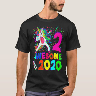 Camiseta 2.º cumpleaños de un Fiesta de Unicornio de 2 años