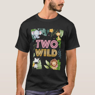 Camiseta 2.º Cumpleaños Dos Fiestas Animales Salvajes De Se