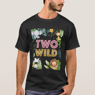 Camiseta 2.º Cumpleaños Dos Fiestas Animales Salvajes De Se