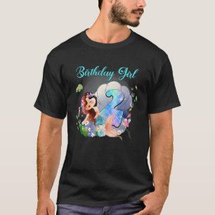 Camiseta 2.º Cumpleaños Esta Sirenita Tiene 2 Años De Edad