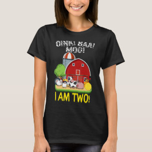 Camiseta 2.º Cumpleaños Oink Baa Moo Soy Dos Animales De Gr