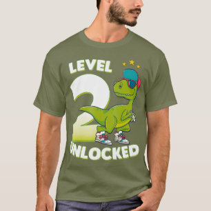 Camiseta 2.º cumpleaños T Shirt Dinosaur Rex de 2 años