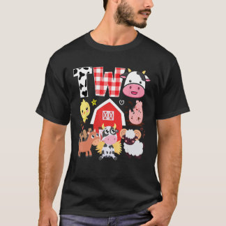 Camiseta 2.º cumpleaños Tema de la granja de dos años Nacim