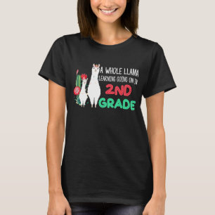 Camiseta 2.º Estudiante De Grado Llama Cactus De Vuelta A L