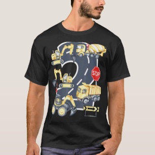 Camiseta 2.º Fiesta de cumpleaños 2 años de edad camiones d