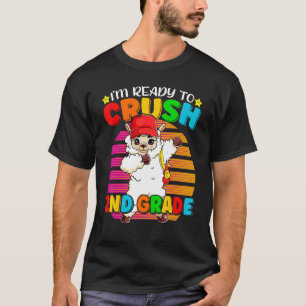 Camiseta 2.º Grado Dabbing Llama de vuelta a la mochila de 