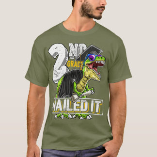 Camiseta 2.º Grado En Graduación De Dinosaurios Rex