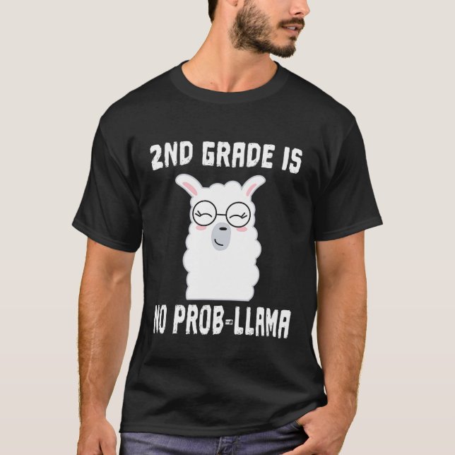 Camiseta 2.º Grado No Prob Llama Profesor Educador (Anverso)