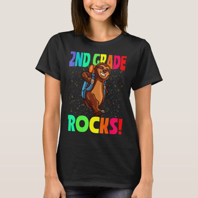 Camiseta 2.º Grado Rodea A Sloth De Vuelta A La Escuela (Anverso)