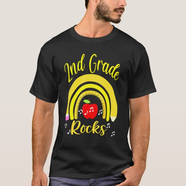 Camiseta 2.º Grado Rodea El Arcoiris De Vuelta A La Escuela (Anverso)