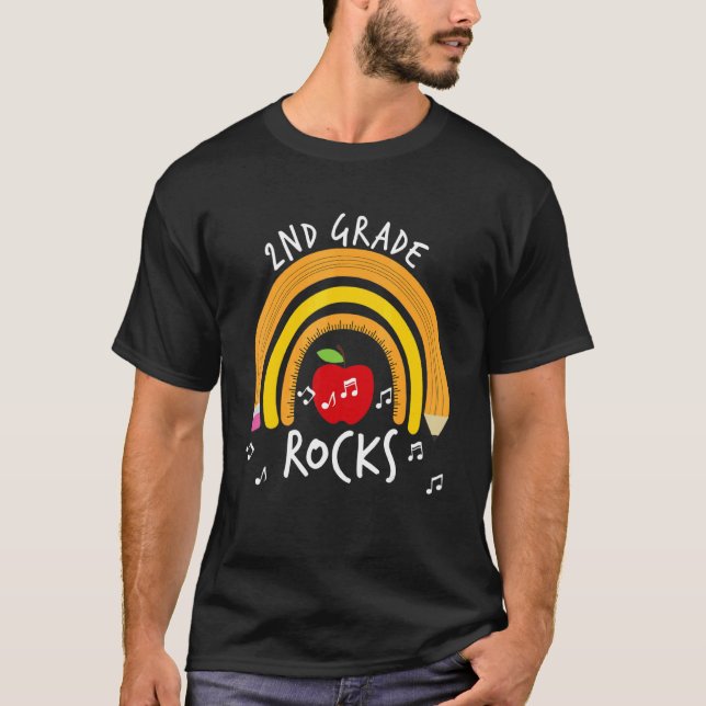 Camiseta 2.º Grado Rodea El Arcoiris De Vuelta A La Escuela (Anverso)