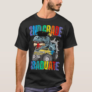 Camiseta 2.º Graduado Monster Camión Dinosaurio T-rex Gr