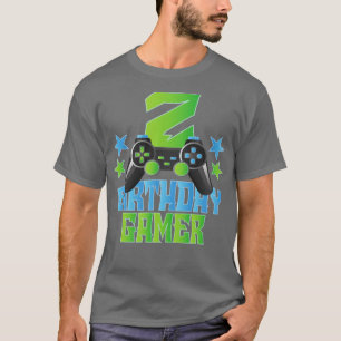 Camiseta 2.º Jugador de Cumpleaños Niño 2 Años Videojuego A