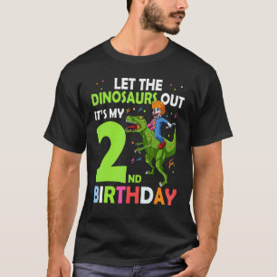 Camiseta 2.º Nacimiento Rex Clown Circus Dejar Que Los Dino