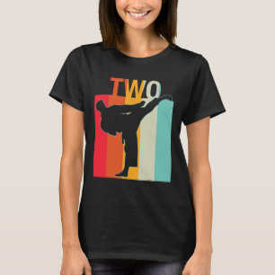 Camiseta 2.º regalo de cumpleaños Karate Retro Taekwondo Ma