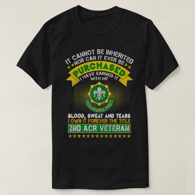 Camiseta 2.º Regimiento de Caballería Armado 2.º Veterano d (Diseño del anverso)