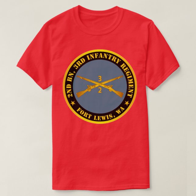 Camiseta 2.º Regimiento de Infantería Bn 3 Ft Lewis WA w In (Diseño del anverso)