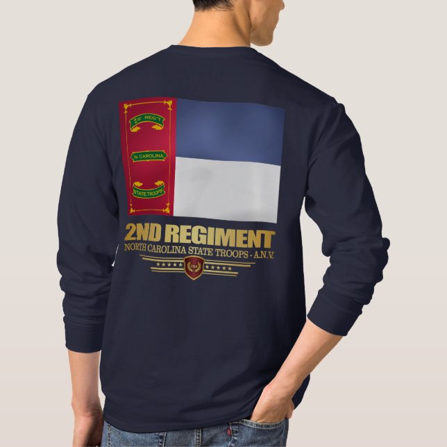 Camiseta 2.º Regimiento, Tropas del Estado de Carolina del  (Reverso)