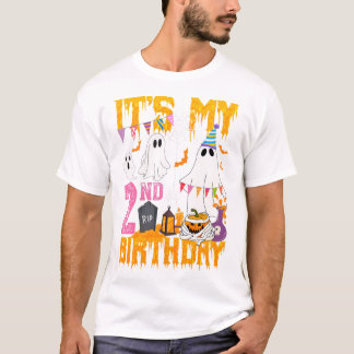 Camiseta 2.º traje de halloween de la calabaza fantasma de