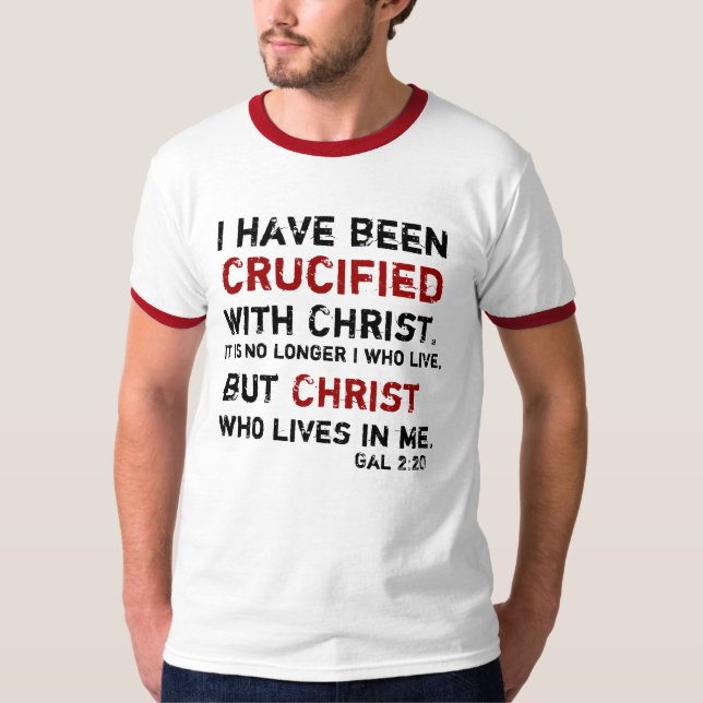 Camiseta 2:20 del galón me han crucificado con Cristo (Anverso)