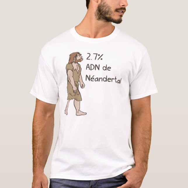 Camiseta 2,7% Francés del Neanderthal (Anverso)