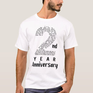 Camiseta 2 años de feliz regalo del 2do aniversario de mat