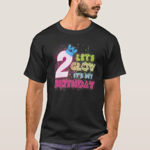 Camiseta 2 Años Dejemos Que El Fiesta Brilla Segundo Cumple