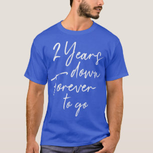 Camiseta 2 años para el segundo aniversario boda
