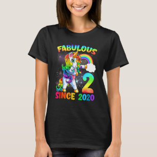 Camiseta 2 años, segundo cumpleaños, unicornio Chica Fabulo