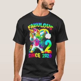 Camiseta 2 años, segundo cumpleaños, unicornio Chica Fabulo